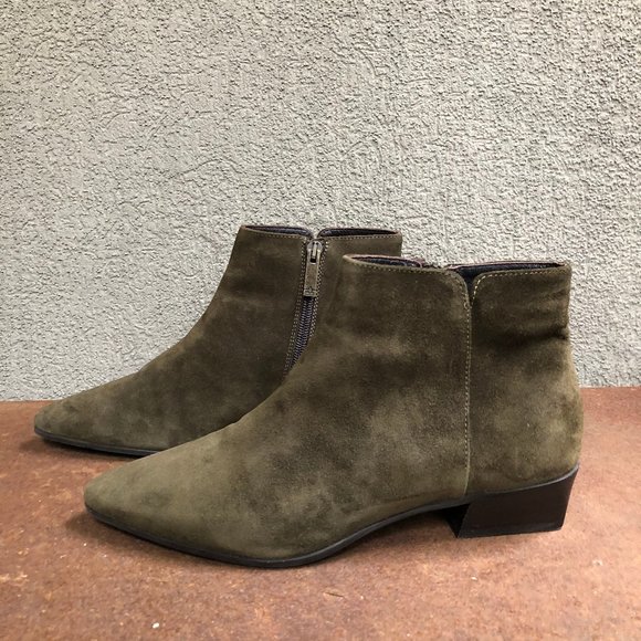 Aquatalia Fire Suede Booties Olive Green - Picture 9 of 12